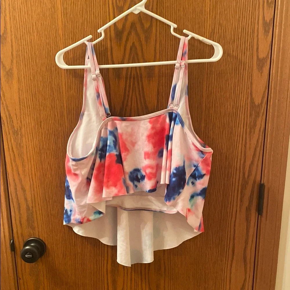 Tie-Dye Pink & Blue Women’s Bikini Top